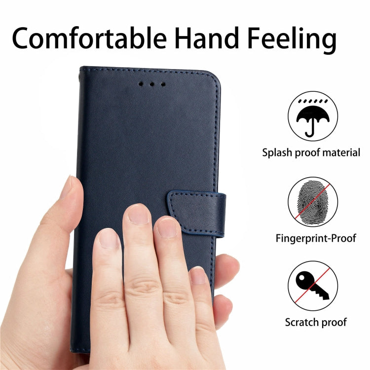 For UMIDIGI A7 Pro Genuine Leather Fingerprint-proof Flip Phone Case(Blue) - More Brand by PMC TechLife | Online Shopping South Africa | PMC TechLife | Buy Now Pay Later Mobicred