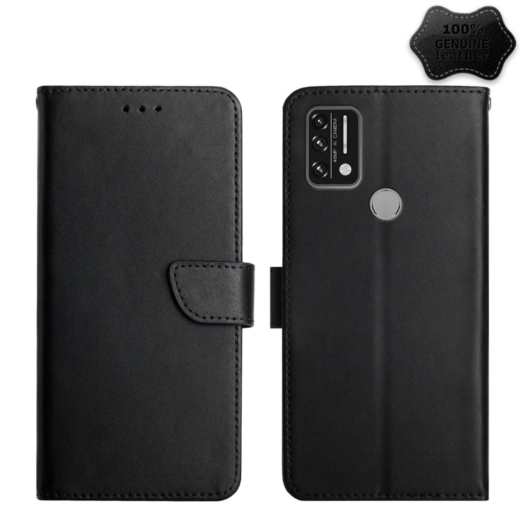 For UMIDIGI A9 Genuine Leather Fingerprint-proof Flip Phone Case(Black) - More Brand by PMC TechLife | Online Shopping South Africa | PMC TechLife | Buy Now Pay Later Mobicred