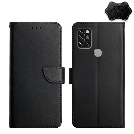 For UMIDIGI A9 Pro Genuine Leather Fingerprint-proof Flip Phone Case(Black) - More Brand by PMC Jewellery | Online Shopping South Africa | PMC Jewellery | Buy Now Pay Later Mobicred