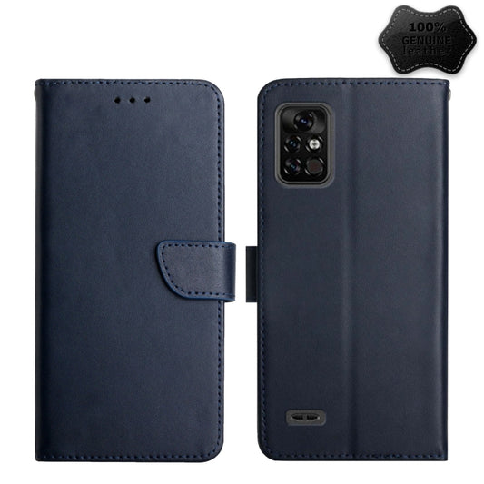 For UMIDIGI BISON Pro Genuine Leather Fingerprint-proof Flip Phone Case(Blue) - More Brand by PMC Jewellery | Online Shopping South Africa | PMC Jewellery | Buy Now Pay Later Mobicred