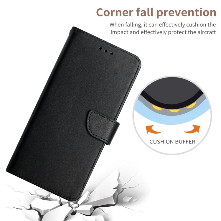 For Sharp Simple Sumaho 6 Genuine Leather Fingerprint-proof Flip Phone Case(Black) - Wiko by PMC TechLife | Online Shopping South Africa | PMC TechLife | Buy Now Pay Later Mobicred