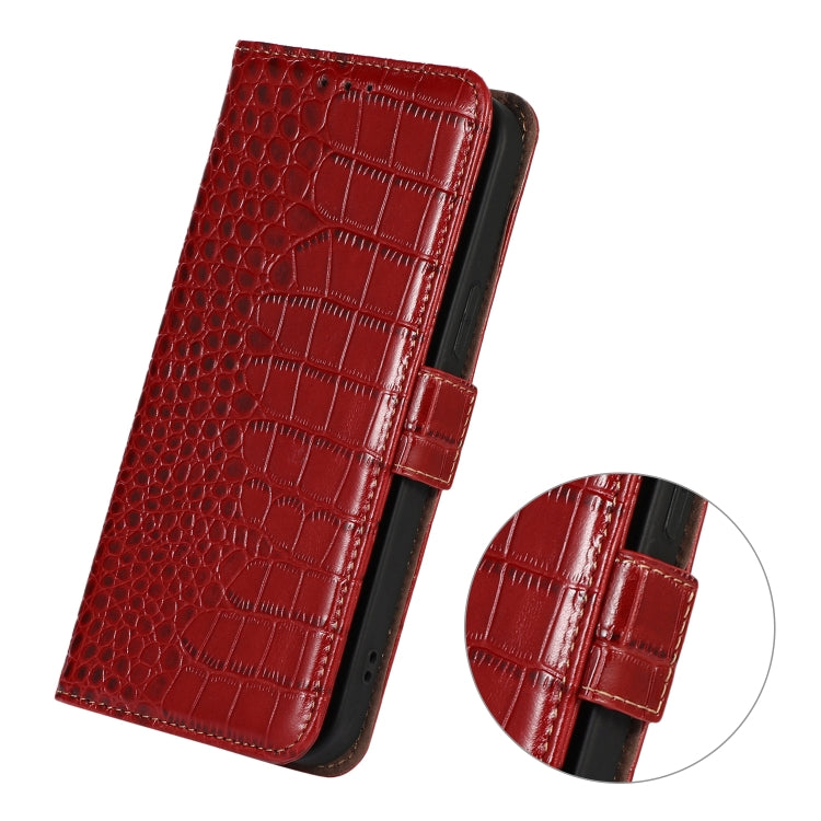 For Kyocera Digno BX2 Crocodile Top Layer Cowhide Leather Phone Case(Red) - More Brand by PMC TechLife | Online Shopping South Africa | PMC TechLife | Buy Now Pay Later Mobicred