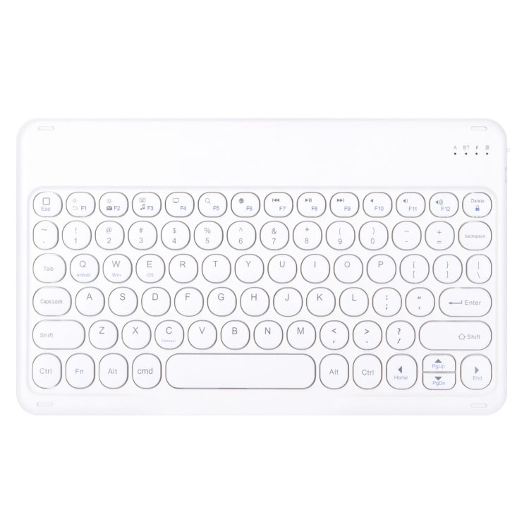 +X3 Universal Candy Color Round Keys Bluetooth Keyboard Leather Case(Black + White) - Universal Keyboard by PMC Jewellery | Online Shopping South Africa | PMC Jewellery