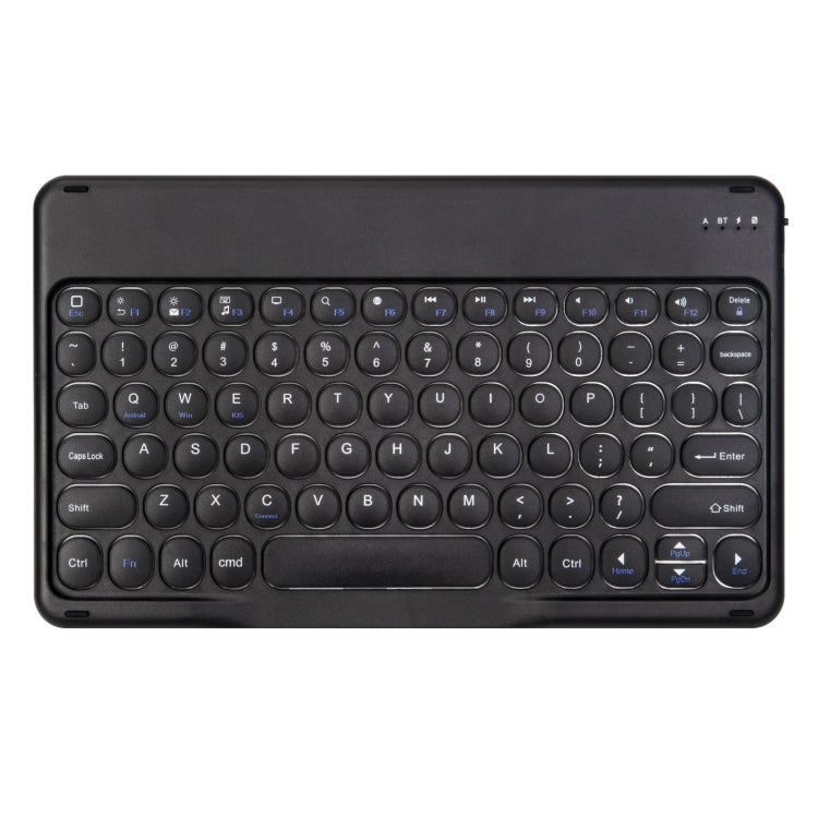 +X3 Universal Candy Color Round Keys Bluetooth Keyboard Leather Case(Black) - Universal Keyboard by PMC Jewellery | Online Shopping South Africa | PMC Jewellery