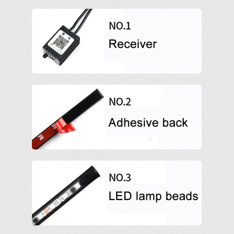 Car Modification Symphony Voice Control LED Chassis Lights, Specification:2 x 60cm + 2 x 90cm - Atmosphere lights by PMC TechLife | Online Shopping South Africa | PMC TechLife | Buy Now Pay Later Mobicred