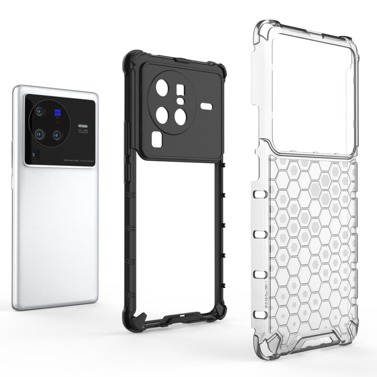 For vivo X80 Pro 5G China Shockproof Honeycomb PC + TPU Protective Case(Blue) - vivo Cases by PMC TechLife | Online Shopping South Africa | PMC TechLife | Buy Now Pay Later Mobicred