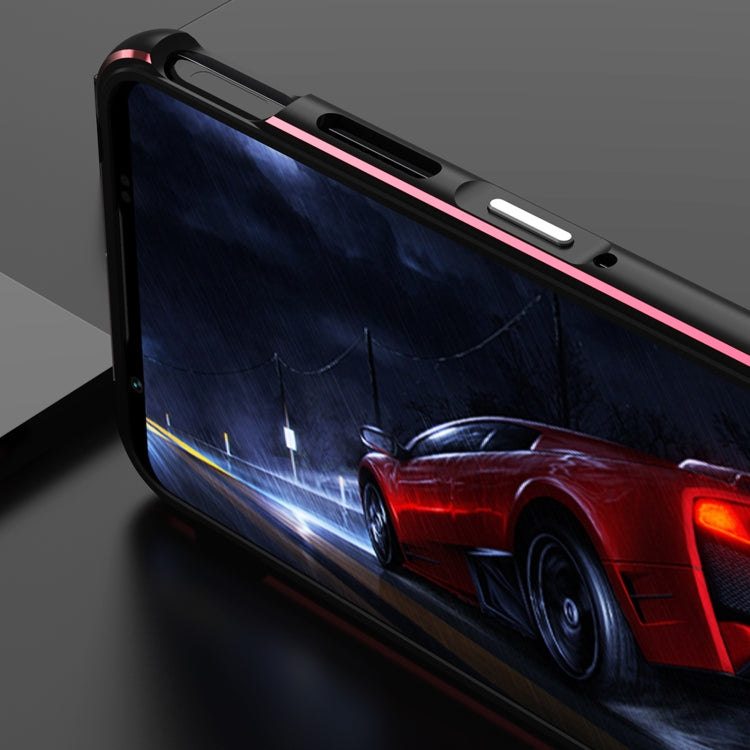 For ZTE nubia Red Magic 7 Aurora Series Metal Frame Phone Case(Black Red) - ZTE Cases by PMC TechLife | Online Shopping South Africa | PMC TechLife | Buy Now Pay Later Mobicred