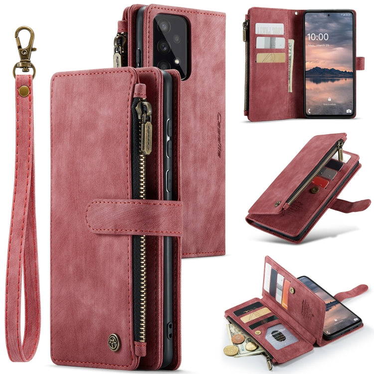 For Samsung GalaxyA33 5G CaseMe C30 Multifunctional Phone Leather Case(Red) - Galaxy Phone Cases by CaseMe | Online Shopping South Africa | PMC Jewellery | Buy Now Pay Later Mobicred