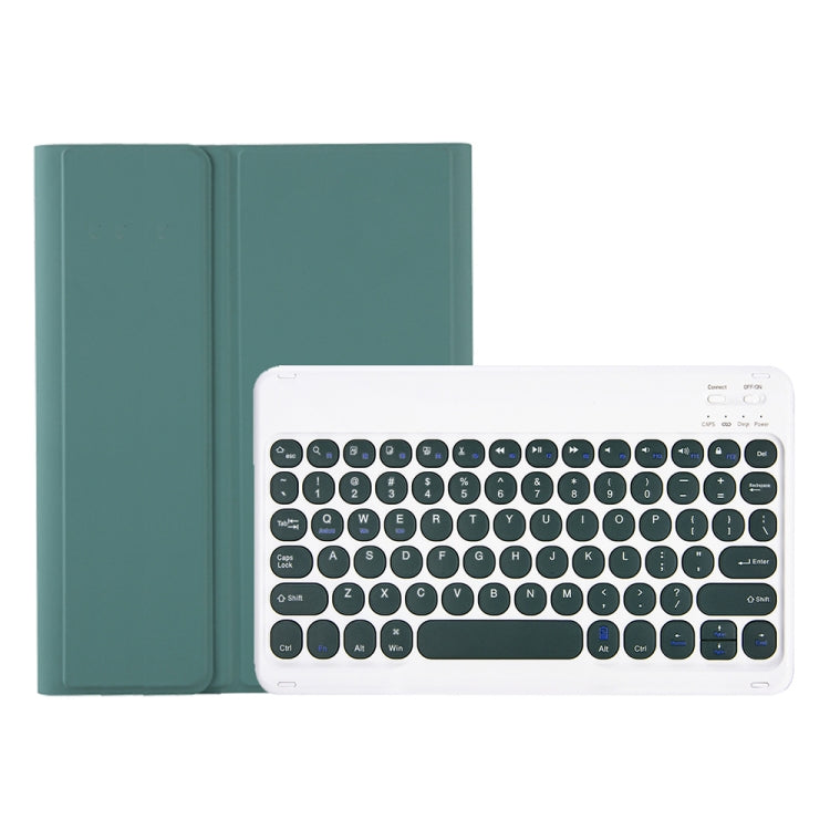 YA610B Candy Color Skin Feel Texture Round Keycap Bluetooth Keyboard Leather Case For Samsung Galaxy Tab S6 Lite 10.4 inch SM-P610 / SM-P615(Dark Green) - Samsung Keyboard by PMC Jewellery | Online Shopping South Africa | PMC Jewellery | Buy Now Pay Later Mobicred