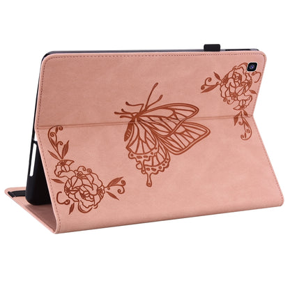 For Samsung Tab A 8.0 2019 T290/T295/T297 Butterfly Flower Embossed Leather Tablet Case(Rose Gold) - Other Galaxy Tab PC by PMC Jewellery | Online Shopping South Africa | PMC Jewellery