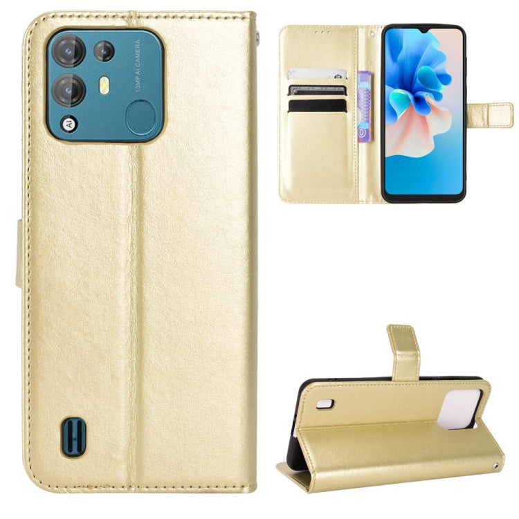 For Blackview A55 Pro Retro Crazy Horse Texture Leather Phone Case(Gold) - More Brand by PMC TechLife | Online Shopping South Africa | PMC TechLife | Buy Now Pay Later Mobicred