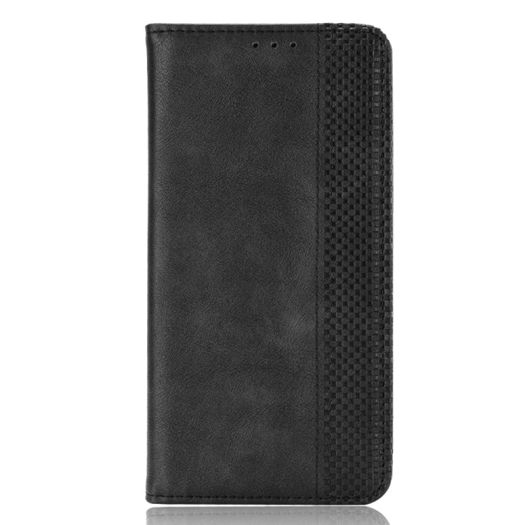 For Blackview A95 Magnetic Buckle Retro Texture Leather Phone Case(Black) - More Brand by PMC TechLife | Online Shopping South Africa | PMC TechLife
