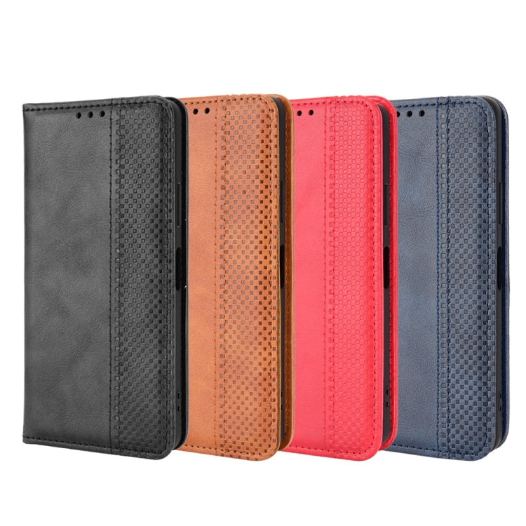 For Blackview A95 Magnetic Buckle Retro Texture Leather Phone Case(Black) - More Brand by PMC TechLife | Online Shopping South Africa | PMC TechLife