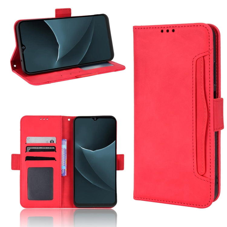 For Blackview A95 Skin Feel Calf Texture Card Slots Leather Phone Case(Red) - More Brand by PMC Jewellery | Online Shopping South Africa | PMC Jewellery | Buy Now Pay Later Mobicred