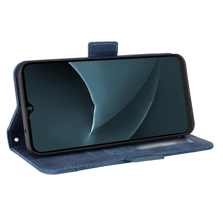 For Blackview A95 Skin Feel Calf Texture Card Slots Leather Phone Case(Blue) - More Brand by PMC TechLife | Online Shopping South Africa | PMC TechLife | Buy Now Pay Later Mobicred