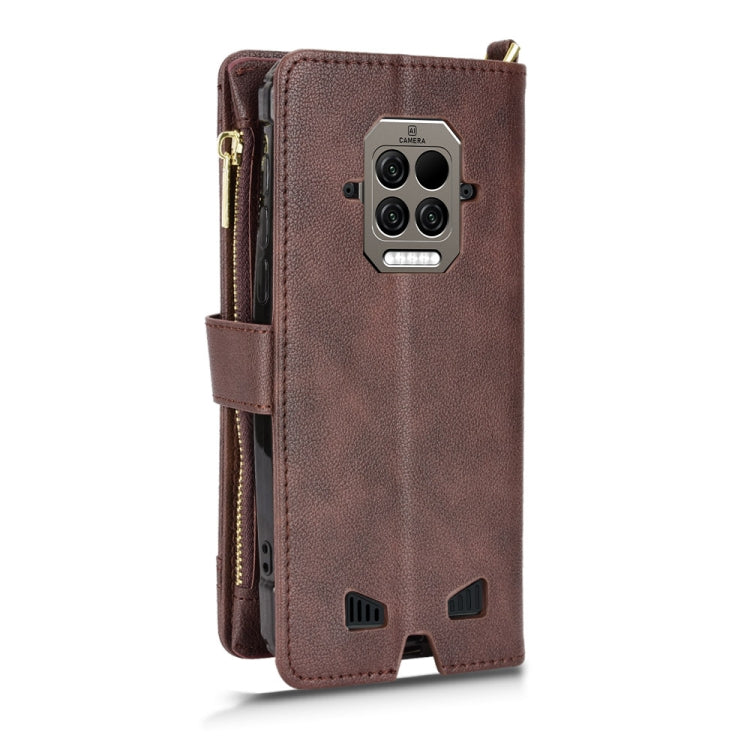 For Doogee S86 / S86 Pro Litchi Texture Zipper Leather Phone Case(Brown) - Doogee Cases by PMC Jewellery | Online Shopping South Africa | PMC Jewellery | Buy Now Pay Later Mobicred