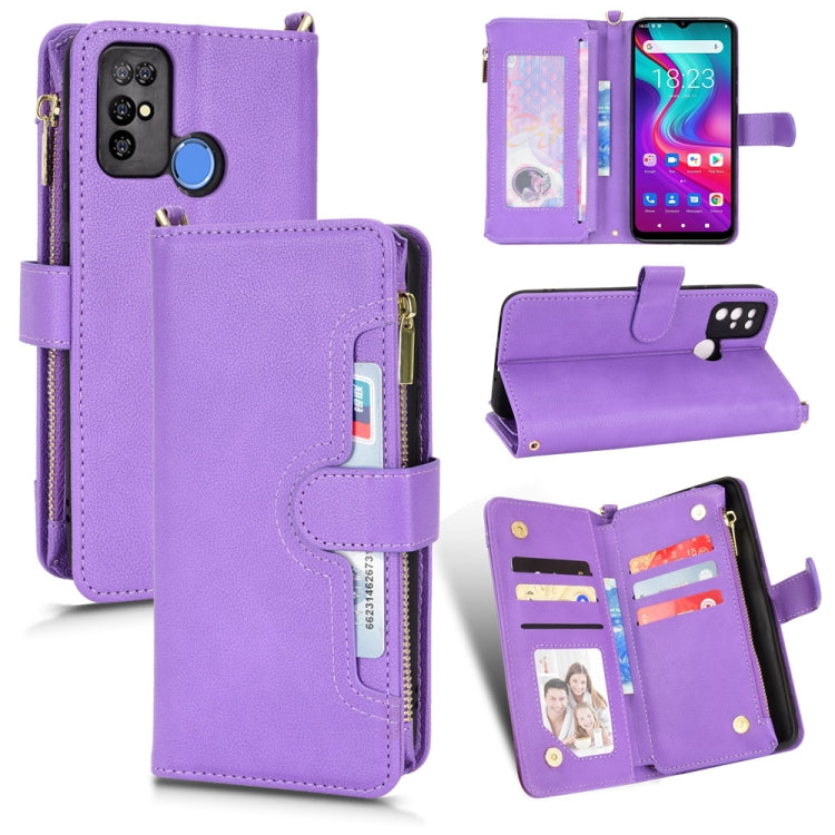 For Doogee X96 Pro Litchi Texture Zipper Leather Phone Case(Purple) - Doogee Cases by PMC Jewellery | Online Shopping South Africa | PMC Jewellery | Buy Now Pay Later Mobicred