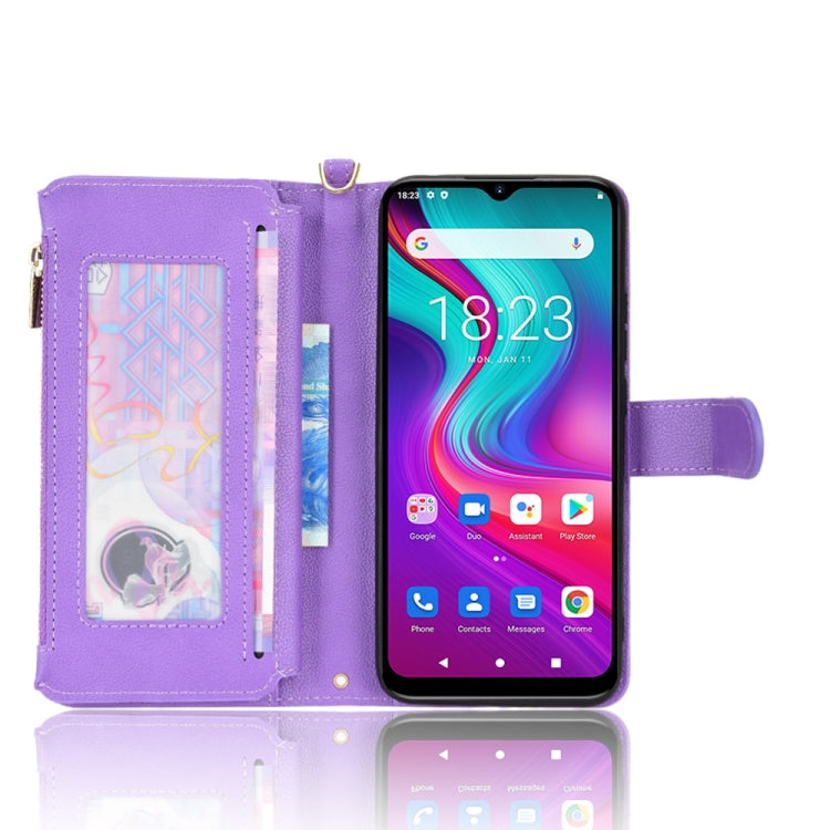 For Doogee X96 Pro Litchi Texture Zipper Leather Phone Case(Purple) - Doogee Cases by PMC Jewellery | Online Shopping South Africa | PMC Jewellery | Buy Now Pay Later Mobicred