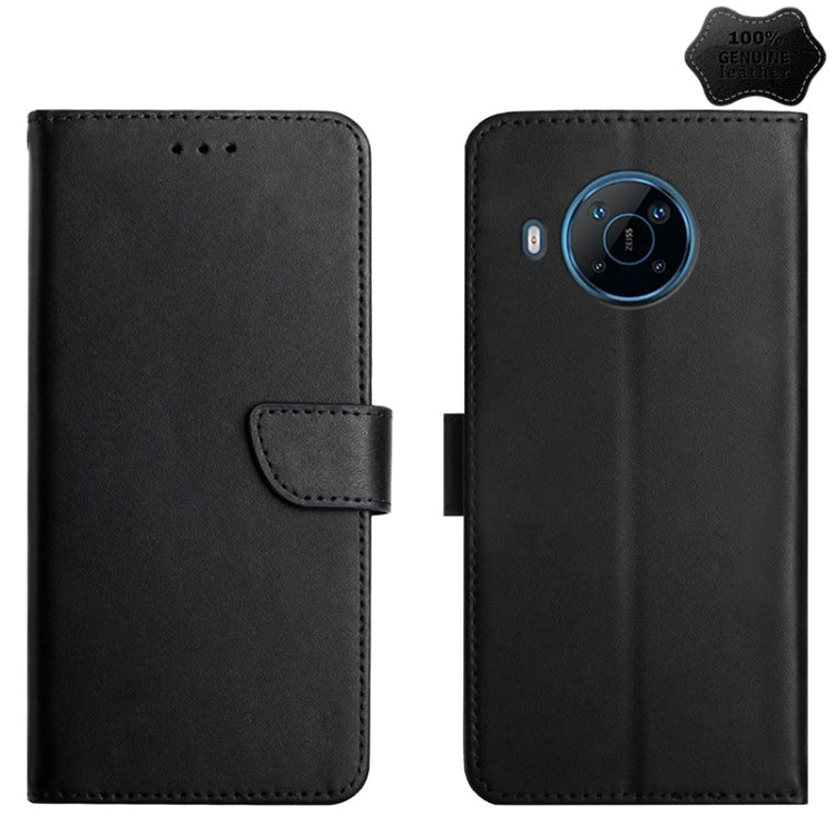 For Nokia X100 Genuine Leather Fingerprint-proof Horizontal Flip Phone Case(Black) - Nokia Cases by PMC TechLife | Online Shopping South Africa | PMC TechLife | Buy Now Pay Later Mobicred