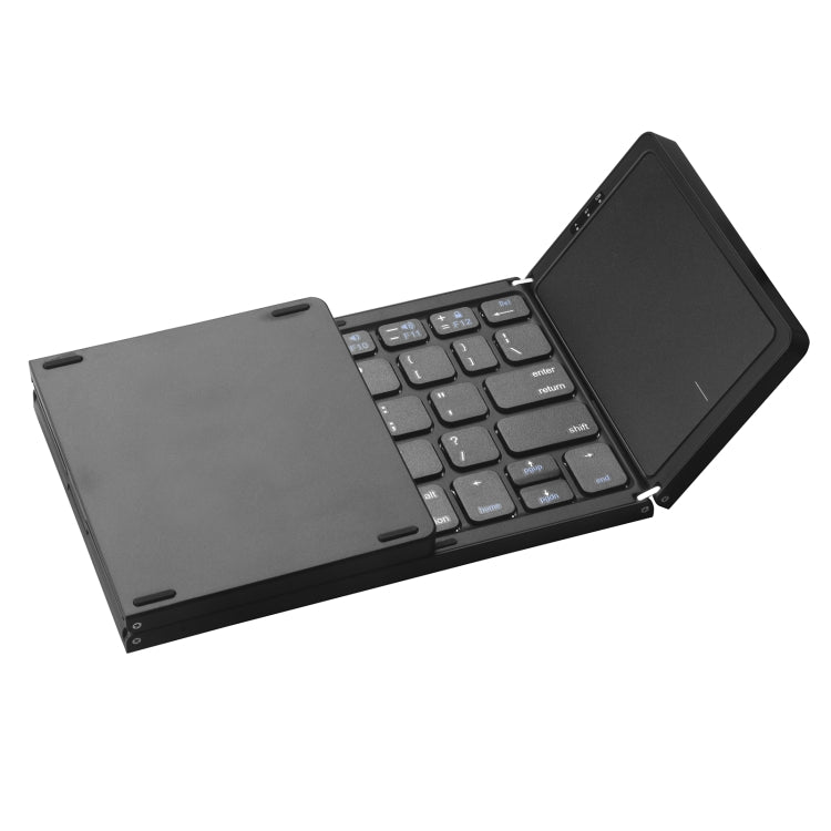 B089T Foldable Bluetooth Keyboard Rechargeable with Touchpad(Black) - Wireless Keyboard by PMC Jewellery | Online Shopping South Africa | PMC Jewellery | Buy Now Pay Later Mobicred