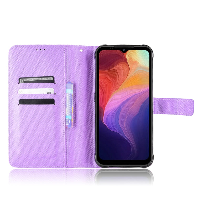 For Ulefone Power Armor 14 / 14 Pro Diamond Texture Leather Phone Case(Purple) - Ulefone Cases by PMC Jewellery | Online Shopping South Africa | PMC Jewellery | Buy Now Pay Later Mobicred