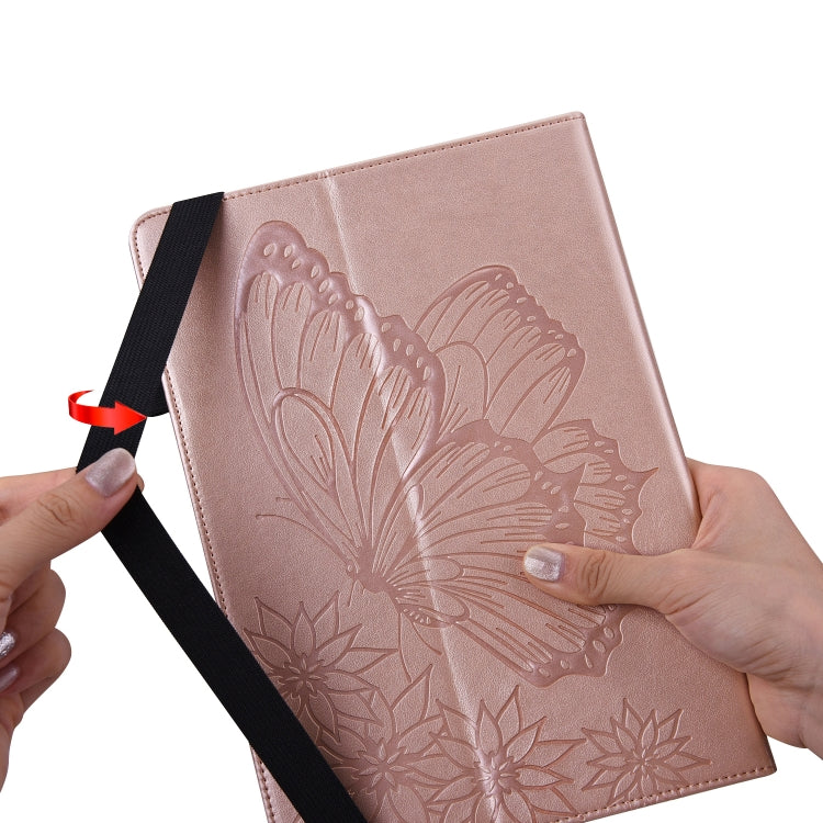 For Huawei MatePad 11 2021 Big Butterfly Embossed Leather Tablet Case(Rose Gold) - Huawei by PMC TechLife | Online Shopping South Africa | PMC TechLife | Buy Now Pay Later Mobicred