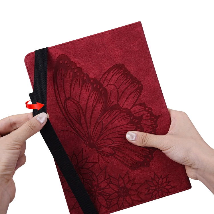 For Huawei MediaPad T5 Big Butterfly Embossed Leather Tablet Case(Red) - free shipping - PMC TechLife - Order now!