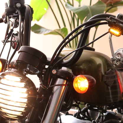 HP-Z058 Motorcycle Modified Rearview Mirror LED Turn Signal Light for Harley Sportsters XL 883 / 1200(Black) - Turn Signal by PMC Jewellery | Online Shopping South Africa | PMC Jewellery | Buy Now Pay Later Mobicred