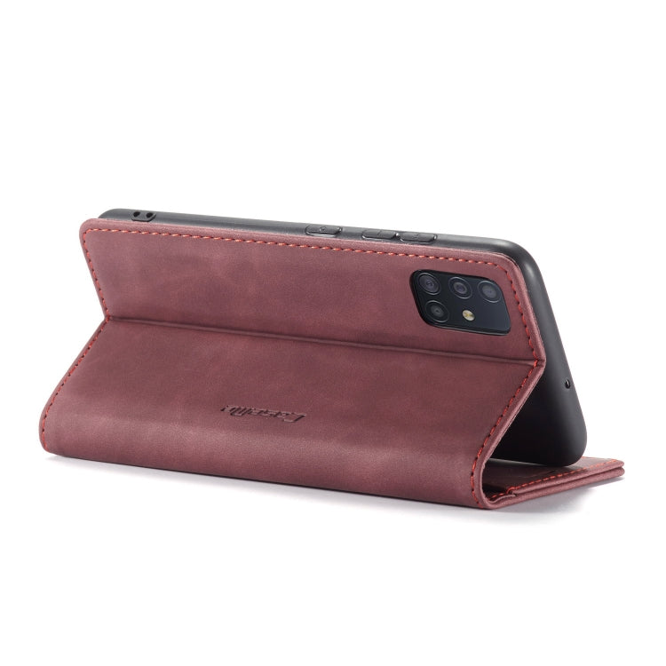 For Galaxy A51 CaseMe Multifunctional Horizontal Flip Leather Case, with Card Slot & Holder & Wallet(Wine Red) - Galaxy Phone Cases by CaseMe | Online Shopping South Africa | PMC Jewellery | Buy Now Pay Later Mobicred