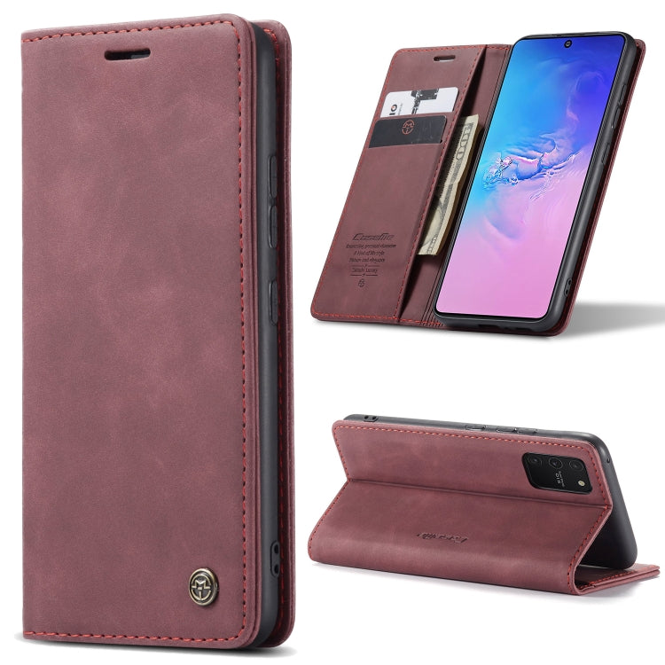 For Galaxy A91 / S10 Lite CaseMe Multifunctional Horizontal Flip Leather Case, with Card Slot & Holder & Wallet(Wine Red) - Galaxy Phone Cases by CaseMe | Online Shopping South Africa | PMC Jewellery | Buy Now Pay Later Mobicred