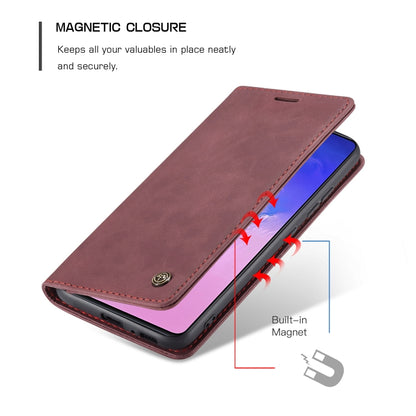 For Galaxy A91 / S10 Lite CaseMe Multifunctional Horizontal Flip Leather Case, with Card Slot & Holder & Wallet(Wine Red) - Galaxy Phone Cases by CaseMe | Online Shopping South Africa | PMC Jewellery | Buy Now Pay Later Mobicred