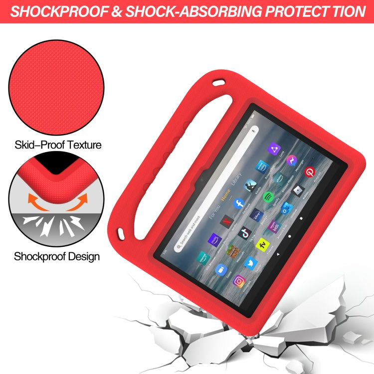 For Amazon Fire 7 2022 Handle EVA Shockproof Tablet Case with Triangle Holder(Red) - Amazon by PMC TechLife | Online Shopping South Africa | PMC TechLife | Buy Now Pay Later Mobicred