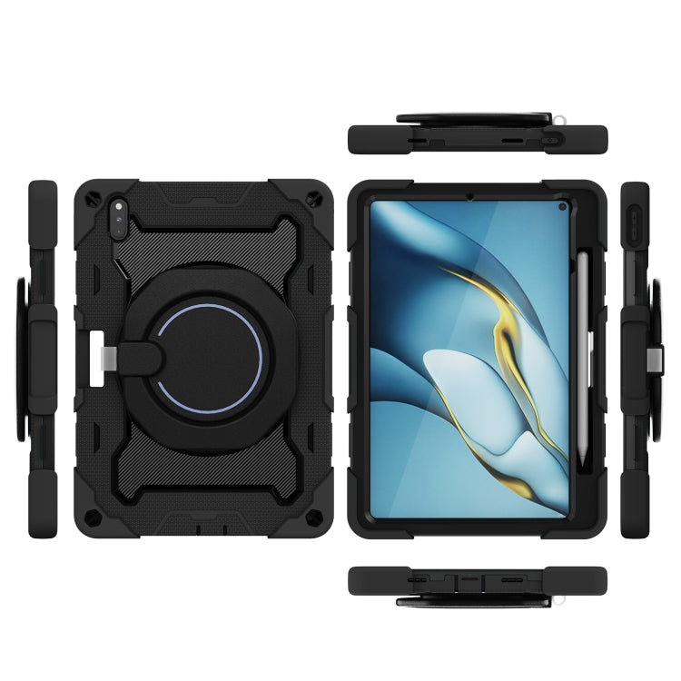 For Huawei Matepad Pro 10.8 Armor Contrast Color Silicone + PC Tablet Case(Black) - Huawei by PMC TechLife | Online Shopping South Africa | PMC TechLife | Buy Now Pay Later Mobicred