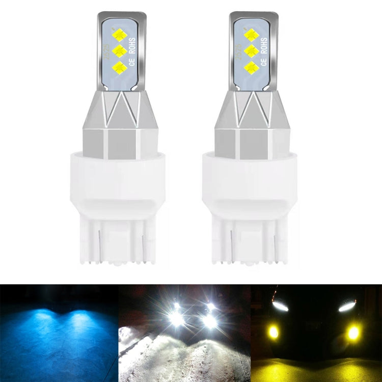 1 Pair 7443 DC 12V-24V 12W 1800LM Car LED Fog Light(Yellow Light) - Fog / Driving Lights by PMC Jewellery | Online Shopping South Africa | PMC Jewellery | Buy Now Pay Later Mobicred