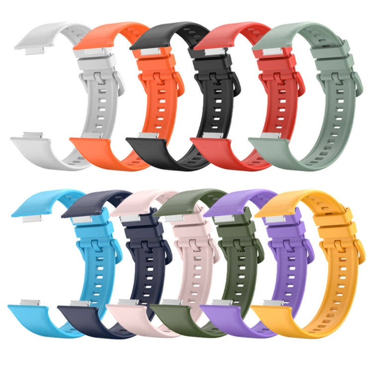 For Huawei Watch Fit 2 Solid Color Silicone Watch Band (White) - free shipping - PMC TechLife - Order now!