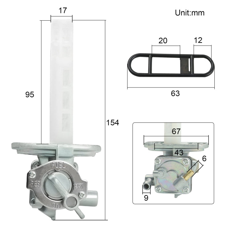 Motorcycle Fuel Tap Valve Petcock Fuel Tank Gas Switch for Suzuki GS300 - Replacement Parts by PMC Jewellery | Online Shopping South Africa | PMC Jewellery