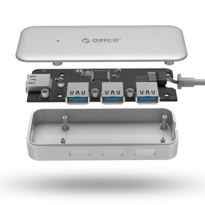 ORICO TC4U-U3 Type-C to USB 3.0 4-Port USB 3.0 Expansion HUB(Silver) - USB HUB by ORICO | Online Shopping South Africa | PMC Jewellery | Buy Now Pay Later Mobicred