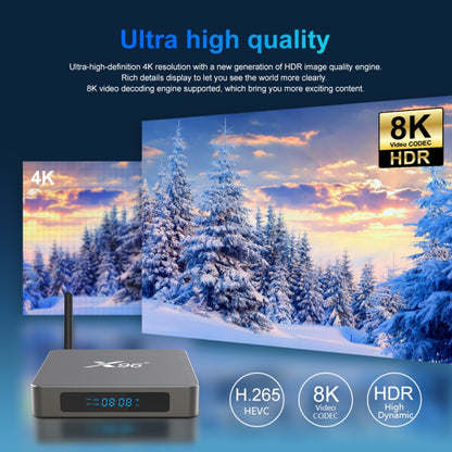 X96 X6 8K Smart TV BOX Android 11.0 Media Player, RK3566 Quad Core ARM Cortex A55, RAM: 8GB, ROM: 128GB, Plug Type:UK Plug - RK3566 by PMC Jewellery | Online Shopping South Africa | PMC Jewellery