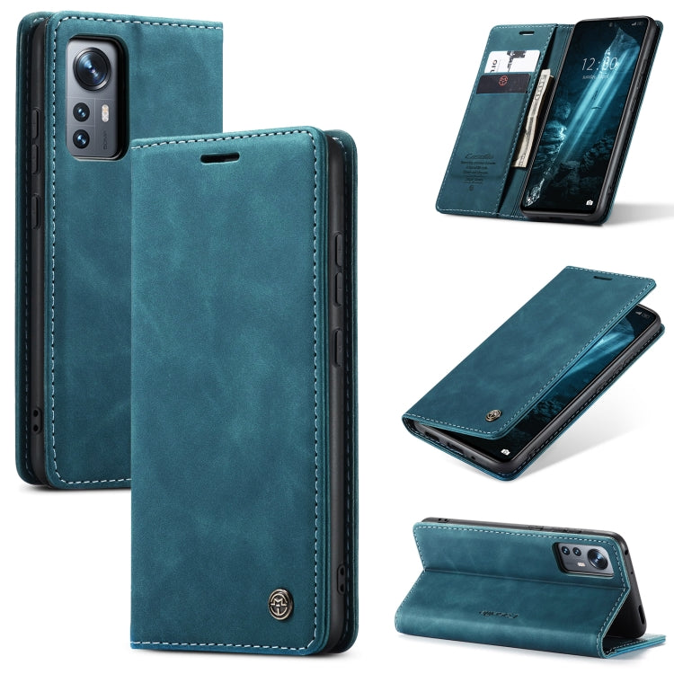 For Xiaomi 12/12X CaseMe 013 Multifunctional Horizontal Flip Leather Phone Case(Blue) - Xiaomi Cases by CaseMe | Online Shopping South Africa | PMC Jewellery | Buy Now Pay Later Mobicred