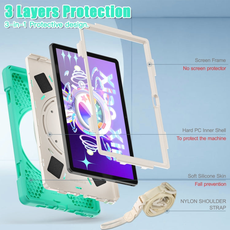 For Lenovo Tab M10 Plus 10.6 3rd Gen 2022 Silicone + PC Protective Tablet Case(Mint Green) - Lenovo by PMC TechLife | Online Shopping South Africa | PMC TechLife | Buy Now Pay Later Mobicred
