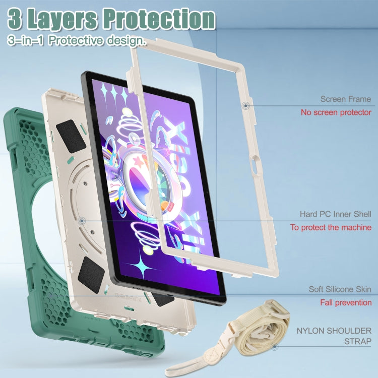 For Lenovo Tab M10 Plus 10.6 3rd Gen 2022 Silicone + PC Protective Tablet Case(Emerald Green) - Lenovo by PMC TechLife | Online Shopping South Africa | PMC TechLife | Buy Now Pay Later Mobicred