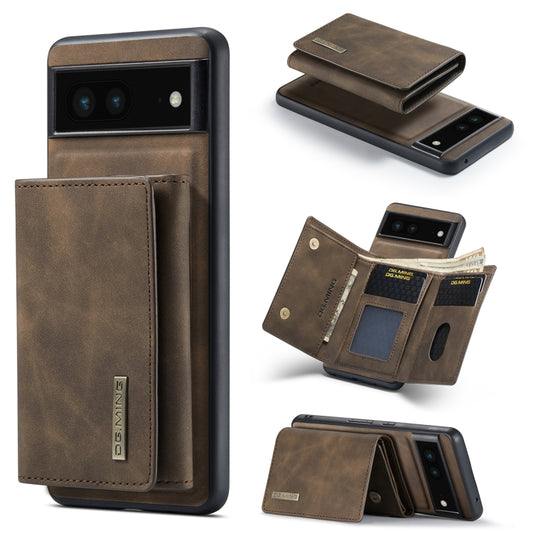 For Google Pixel 6A DG.MING M1 Series 3-Fold Multi Card Wallet + Magnetic Phone Case(Coffee) - Google Cases by DG.MING | Online Shopping South Africa | PMC Jewellery | Buy Now Pay Later Mobicred