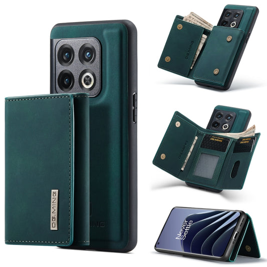 For OnePlus 10 Pro DG.MING M1 Series 3-Fold Multi Card Wallet + Magnetic Phone Case(Green) - OnePlus Cases by DG.MING | Online Shopping South Africa | PMC Jewellery | Buy Now Pay Later Mobicred