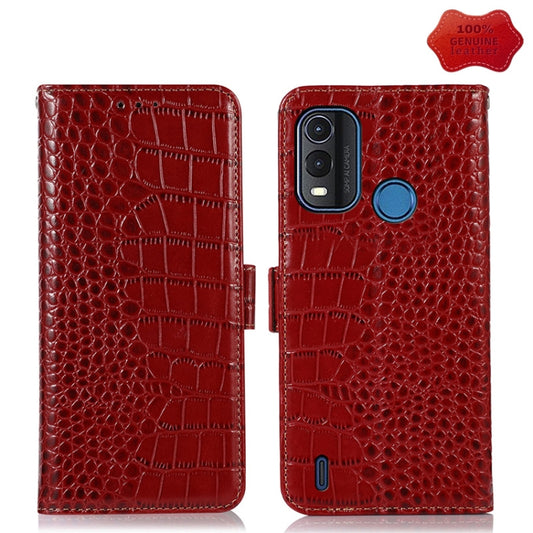 For Nokia G11 Plus Crocodile Top Layer Cowhide Leather Phone Case(Red) - Nokia Cases by PMC Jewellery | Online Shopping South Africa | PMC Jewellery | Buy Now Pay Later Mobicred