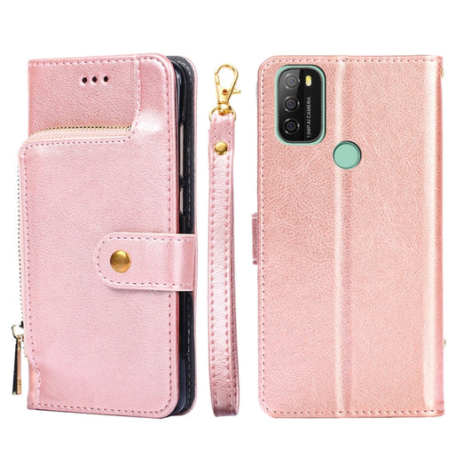 For Blackview A70 Zipper Bag Leather Phone Case(Rose Gold) - More Brand by PMC Jewellery | Online Shopping South Africa | PMC Jewellery | Buy Now Pay Later Mobicred