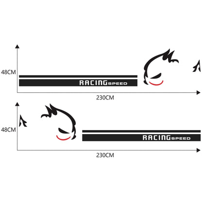 2 PCS/Set D-49 Evil Rabbit Pattern Car Modified Decorative Sticker(Black+Red) - Decorative Sticker by PMC Jewellery | Online Shopping South Africa | PMC Jewellery | Buy Now Pay Later Mobicred