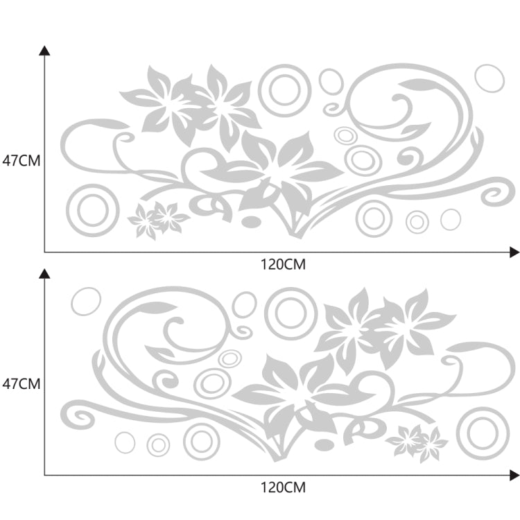 2 PCS/Set D-75 Flower Vine Pattern Car Modified Decorative Sticker(Light Grey) - Decorative Sticker by PMC Jewellery | Online Shopping South Africa | PMC Jewellery | Buy Now Pay Later Mobicred