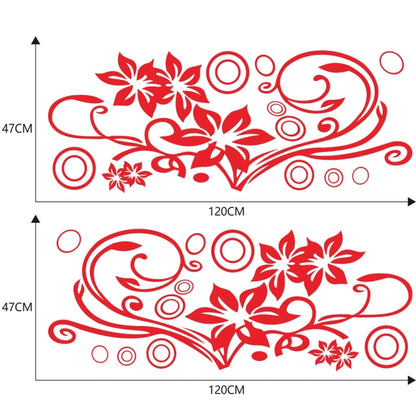 2 PCS/Set D-75 Flower Vine Pattern Car Modified Decorative Sticker(Red) - Decorative Sticker by PMC Jewellery | Online Shopping South Africa | PMC Jewellery | Buy Now Pay Later Mobicred