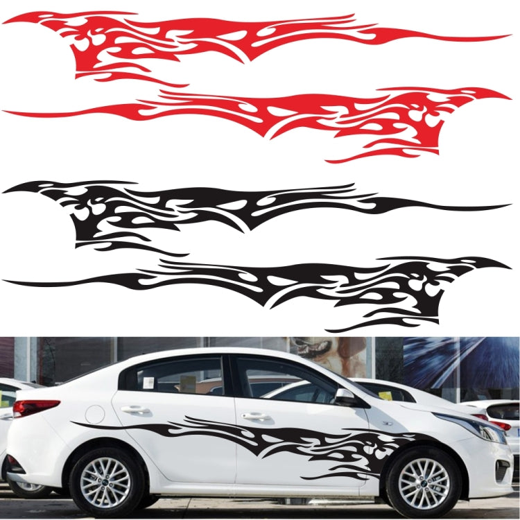2 PCS/Set D-144 Fire Element Pattern Car Modified Decorative Sticker(Black) - Decorative Sticker by PMC Jewellery | Online Shopping South Africa | PMC Jewellery | Buy Now Pay Later Mobicred