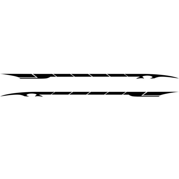 2 PCS/Set D-178 Waistline Pattern Car Modified Decorative Sticker(Black) - Decorative Sticker by PMC Jewellery | Online Shopping South Africa | PMC Jewellery | Buy Now Pay Later Mobicred